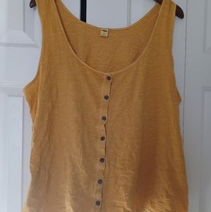 Old Navy Yellow Button Front Tunic XL